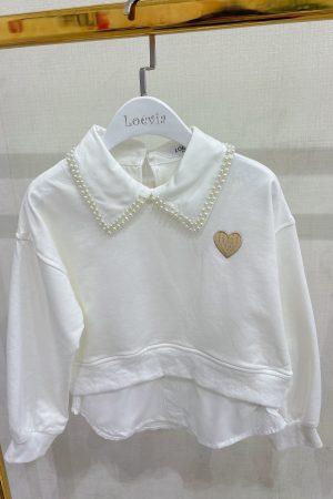 Sweat cœur perle