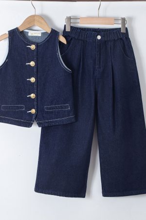 Ensemble de blazer sans manche