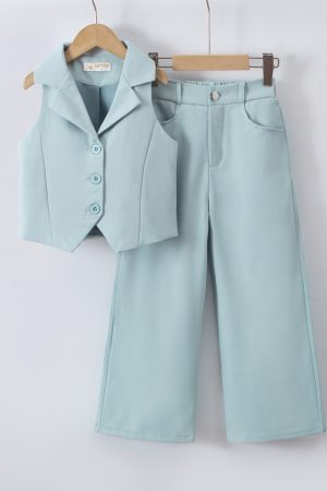 Ensemble blazer sans manche