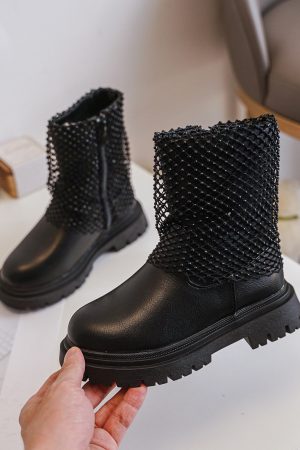 Bottes noir maille